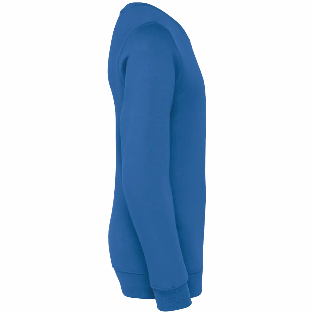 Ecologische kindersweater met ronde hals, sea blue — productfoto 14