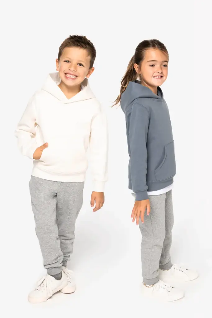 Ecologische kindersweater met capuchon
