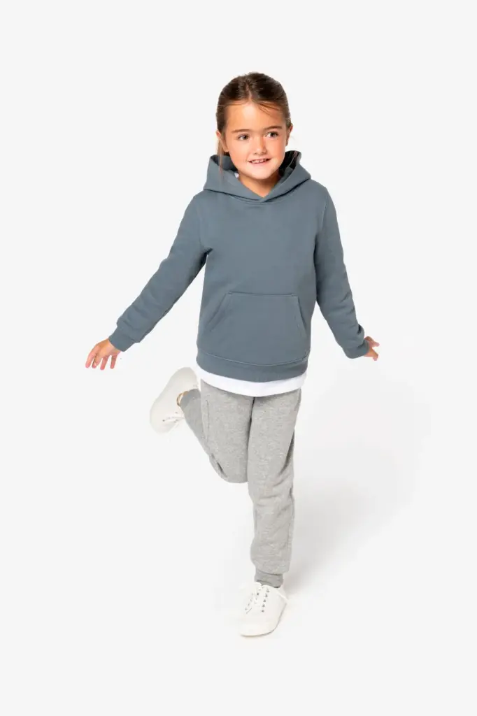 Ecologische kindersweater met capuchon — productfoto 2