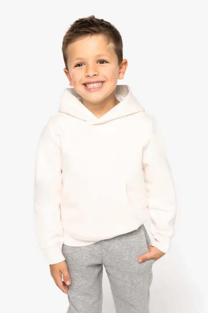 NS404-25_2023 - Hidalgo-werbeartikel Ecologische kindersweater met capuchon — productfoto 3