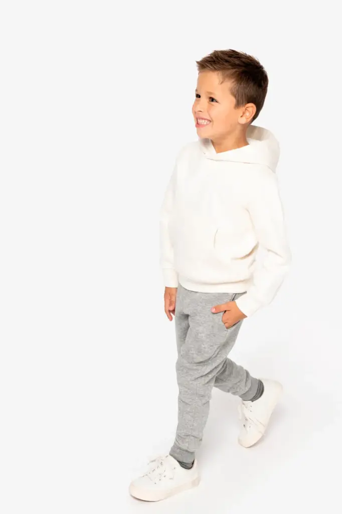 Ecologische kindersweater met capuchon — productfoto 4