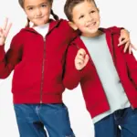 Ecologisch kindersweatvest met capuchon
