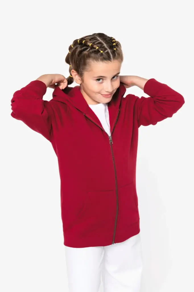 Ecologisch kindersweatvest met capuchon — productfoto 4