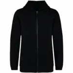 Ecologisch kindersweatvest met capuchon, black — productfoto 6