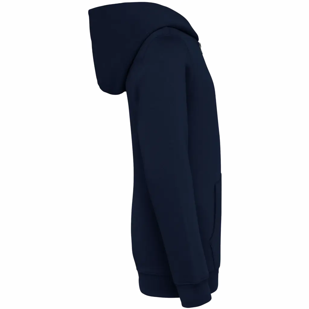 Ecologisch kindersweatvest met capuchon, navy blue — productfoto 10