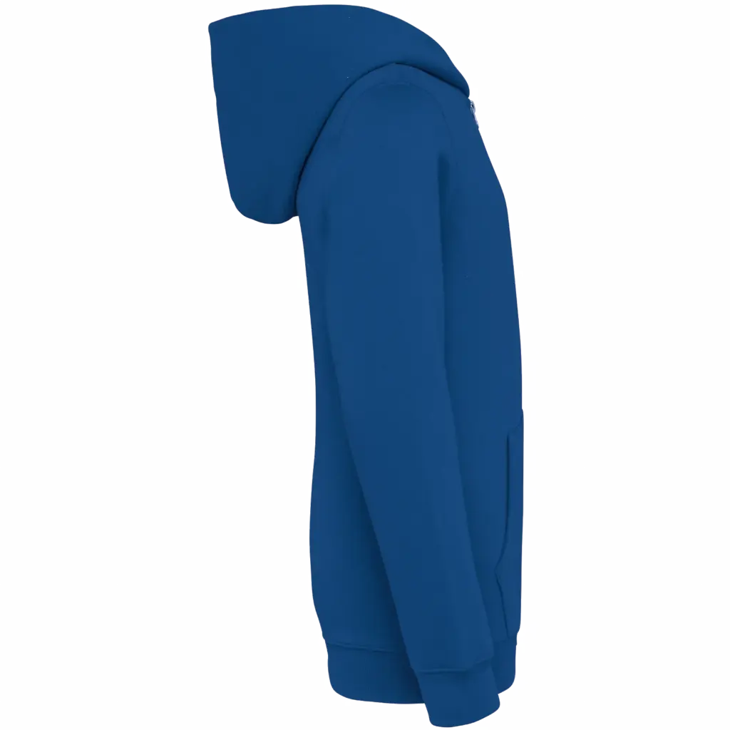 Ecologisch kindersweatvest met capuchon, sea blue — productfoto 12