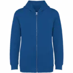 Ecologisch kindersweatvest met capuchon, sea blue — productfoto 13