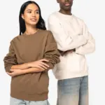 Ecologische oversized uniseks sweater met ronde hals