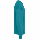 Ecologische oversized uniseks sweater met ronde hals, adriatic blue — productfoto 5