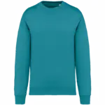 Ecologische oversized uniseks sweater met ronde hals, adriatic blue — productfoto 6