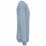 Ecologische oversized uniseks sweater met ronde hals, aquamarine — productfoto 6