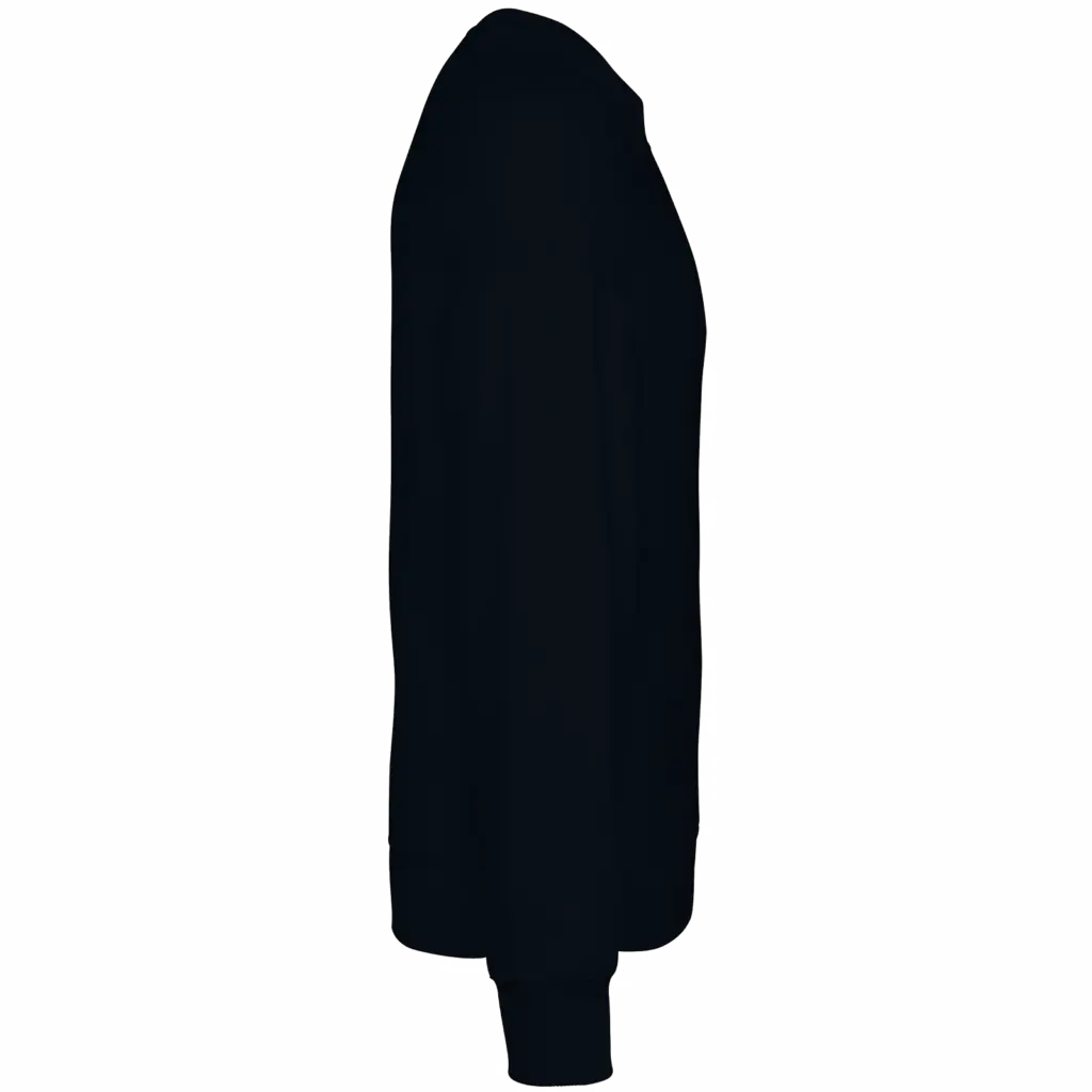 Ecologische oversized uniseks sweater met ronde hals, black — productfoto 7