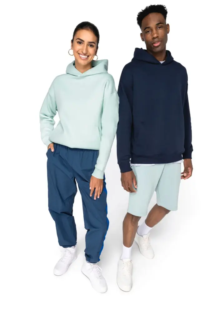 NS408-26_2023 - Hidalgo-werbeartikel Ecologische uniseks oversized sweater met capuchon — productfoto 3