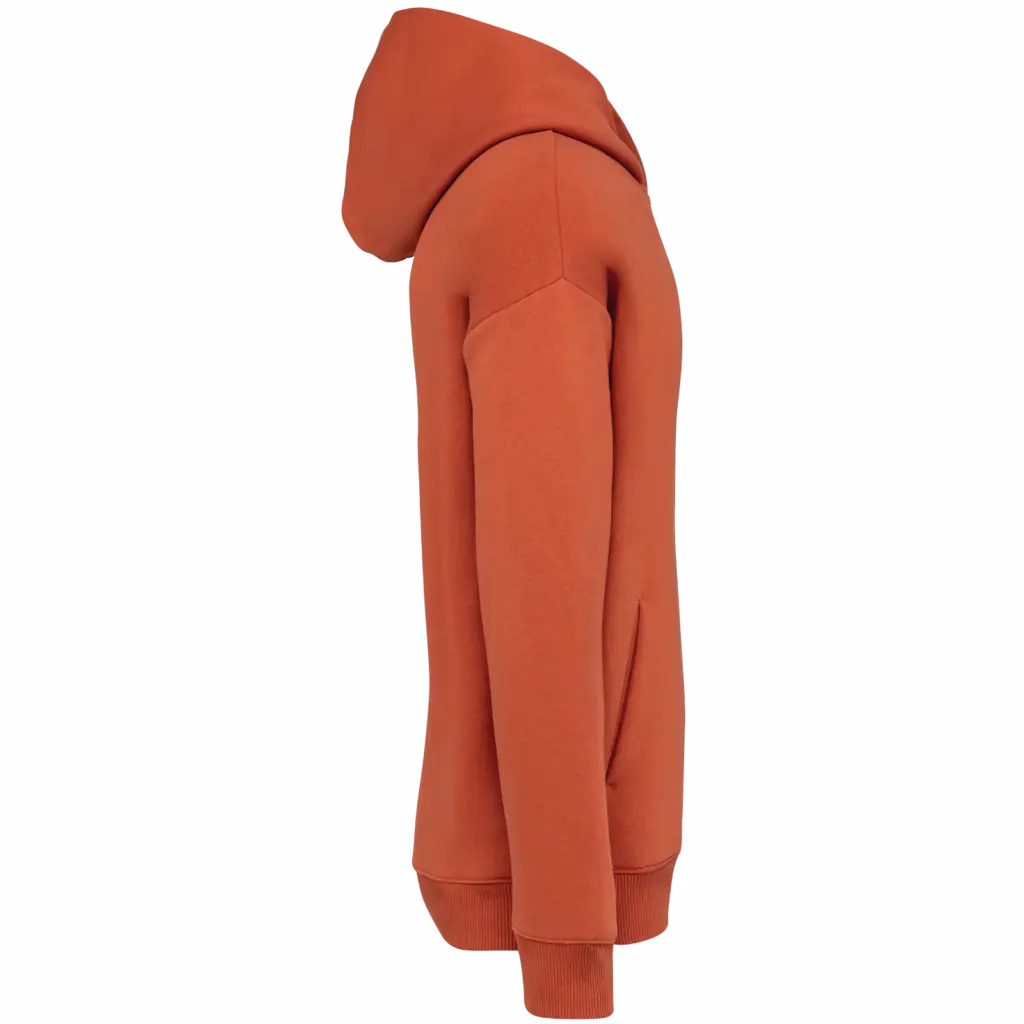 PS_NS408-S-2_BURNTBRICK - Hidalgo-werbeartikel Ecologische uniseks oversized sweater met capuchon, burnt brick — productfoto 9