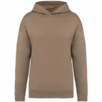 Ecologische uniseks oversized sweater met capuchon, driftwood — productfoto 11