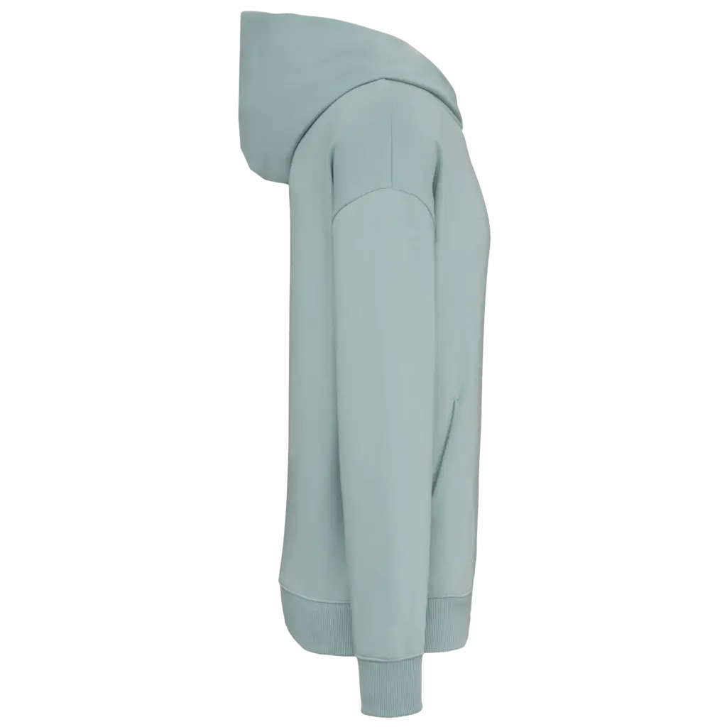 PS_NS408-S_JADEGREEN - Hidalgo-werbeartikel Ecologische uniseks oversized sweater met capuchon, jade green — productfoto 13