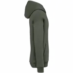 PS_NS408-S_ORGANICKHAKI - Hidalgo-werbeartikel Ecologische uniseks oversized sweater met capuchon, organic khaki — productfoto 15