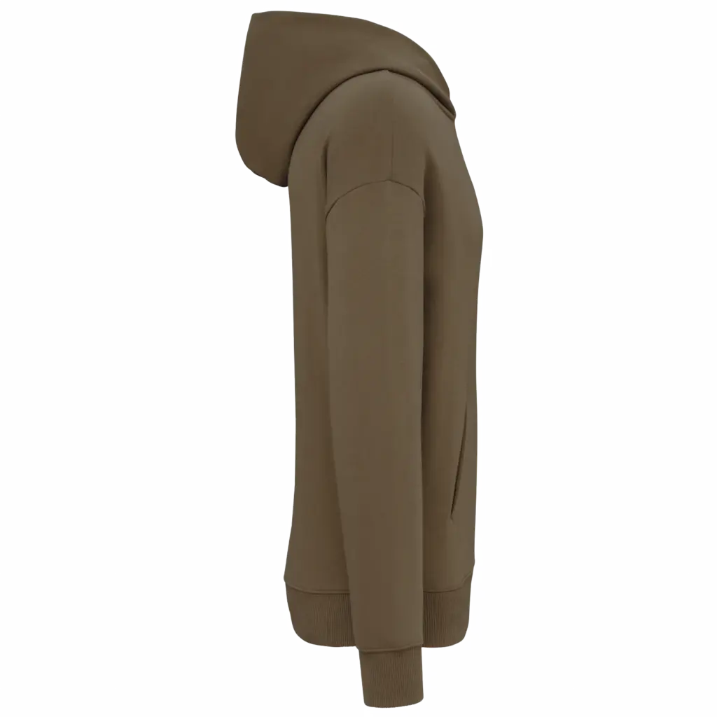 PS_NS408-S_TOFFEE - Hidalgo-werbeartikel Ecologische uniseks oversized sweater met capuchon, toffee — productfoto 18