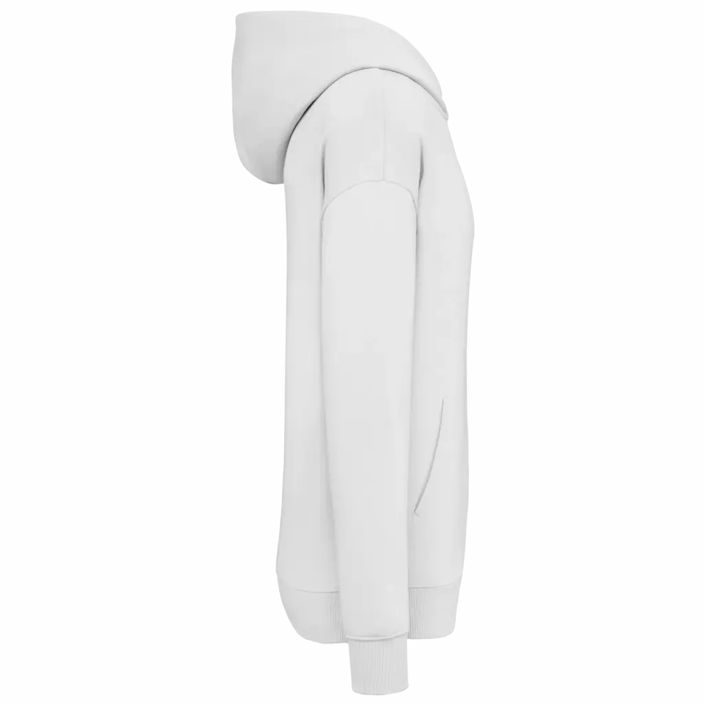 PS_NS408-S_WHITE - Hidalgo-werbeartikel Ecologische uniseks oversized sweater met capuchon, white — productfoto 19
