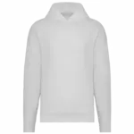 Ecologische uniseks oversized sweater met capuchon, white — productfoto 20
