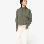 Ecologische sweatvest met capuchon French Terry — productfoto 2