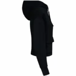 Ecologische sweatvest met capuchon French Terry, black — productfoto 5