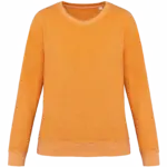Ecologisch badstof damessweater, apricot — productfoto 6