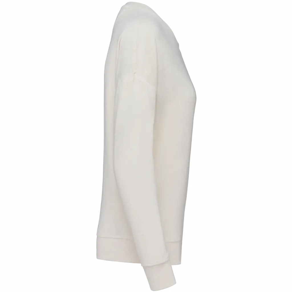Ecologisch badstof damessweater, ivory — productfoto 6