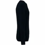 Ecologische uniseks sweater met ronde hals French Terry, washed black — productfoto 5