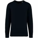 Ecologische uniseks sweater met ronde hals French Terry, washed black — productfoto 6