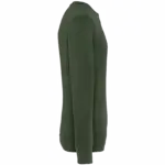 Ecologische uniseks sweater met ronde hals French Terry, washed organic khaki — productfoto 9