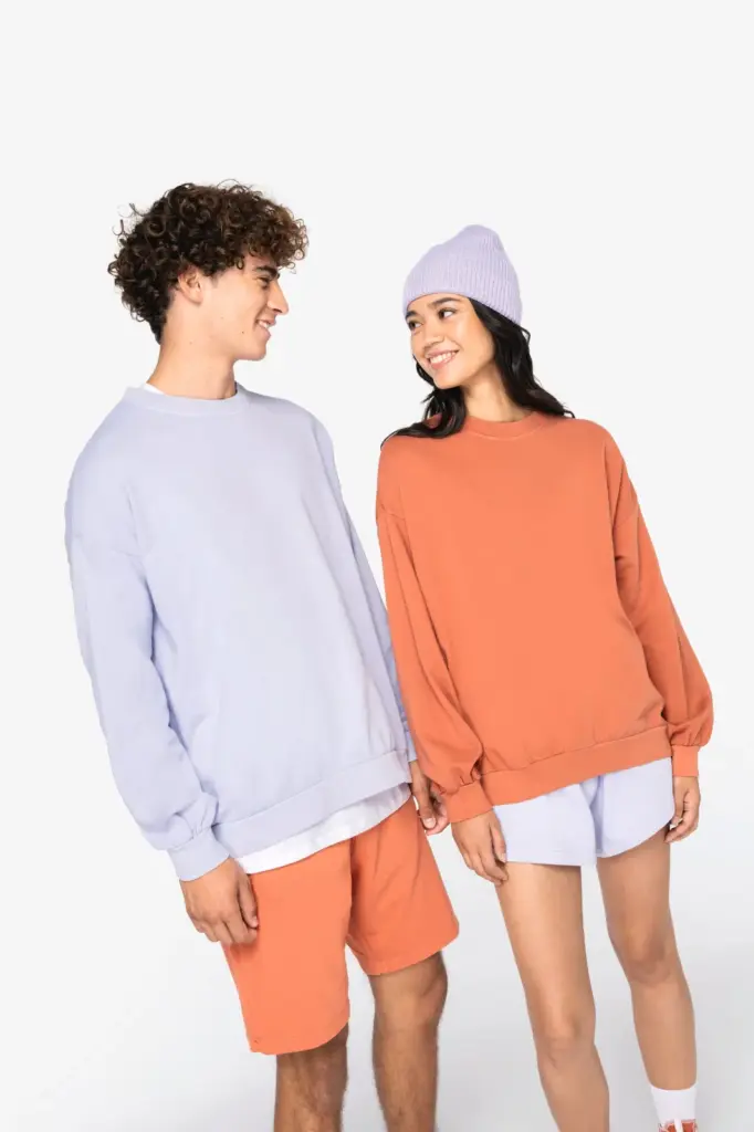 Ecologische oversized uniseks sweater French Terry