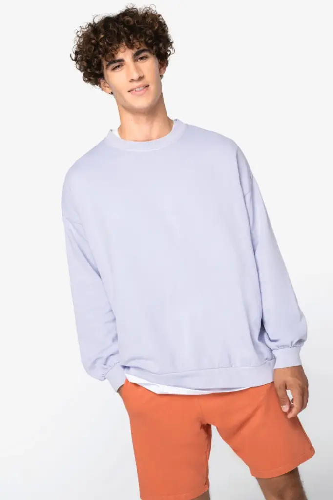 Ecologische oversized uniseks sweater French Terry — productfoto 3