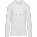 Ecologische uniseks sweater met capuchon French Terry, washed ivory — productfoto 7
