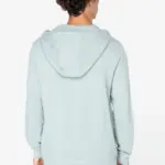 Ecologische uniseks sweater met rits en capuchon French Terry — productfoto 4