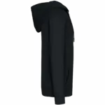 Ecologische uniseks sweater met rits en capuchon French Terry, washed black — productfoto 5