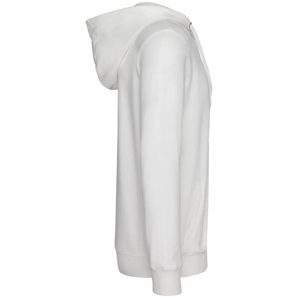 Ecologische uniseks sweater met rits en capuchon French Terry, washed ivory — productfoto 6