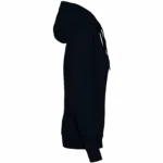 Ecologische damessweater met capuchon en raglanmouwen, black — productfoto 5