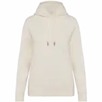 Ecologische damessweater met capuchon en raglanmouwen, ivory — productfoto 7