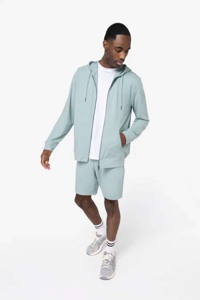 Heren sweatvest met capuchon en rits — productfoto 2