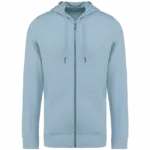 Heren sweatvest met capuchon en rits, aquamarine — productfoto 6