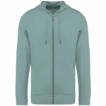 Heren sweatvest met capuchon en rits, jade green — productfoto 8