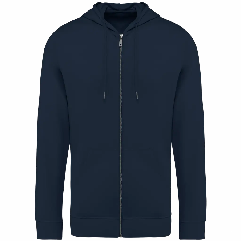 Heren sweatvest met capuchon en rits, navy blue — productfoto 9