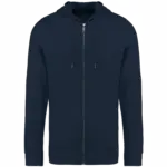 Heren sweatvest met capuchon en rits, navy blue — productfoto 9