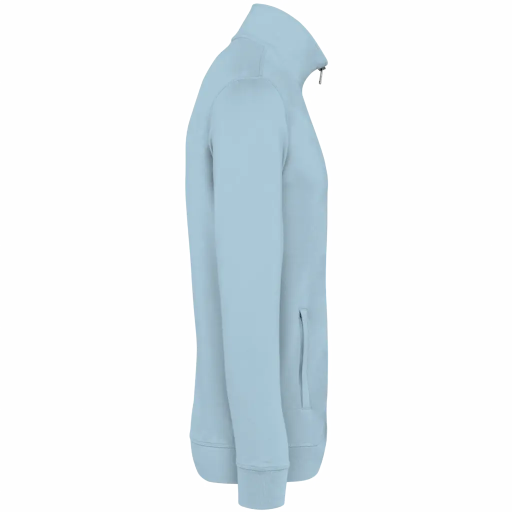Sweatvest met opstaande kraag, aquamarine