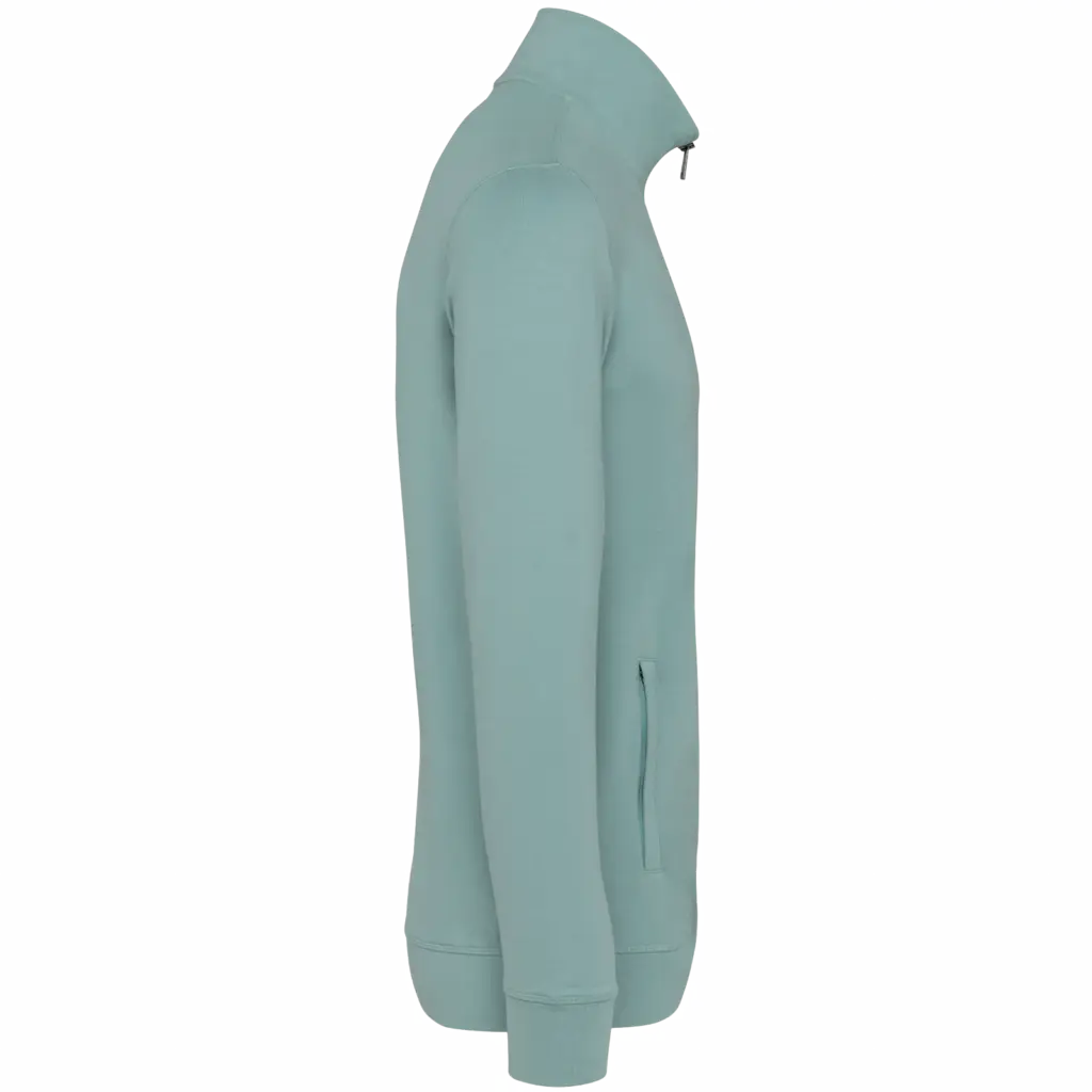 Sweatvest met opstaande kraag, jade green — productfoto 3