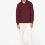 Ecologische herensweater met opstaande ritskraag — productfoto 2