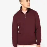 Ecologische herensweater met opstaande ritskraag — productfoto 3