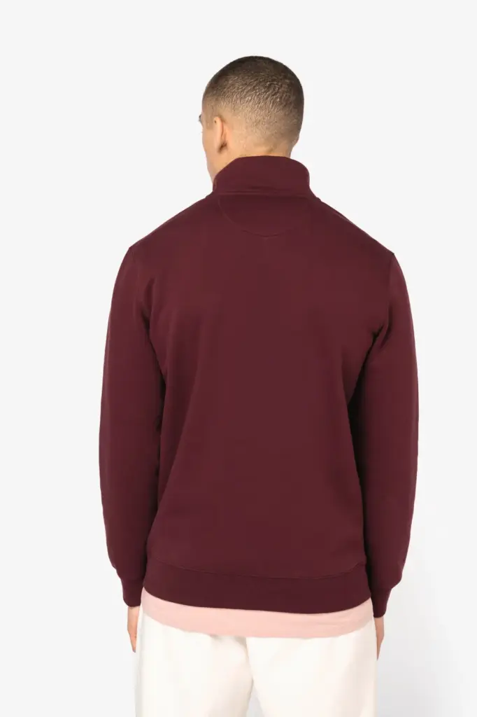 NS428-18_2025 - Hidalgo-werbeartikel Ecologische herensweater met opstaande ritskraag — productfoto 4