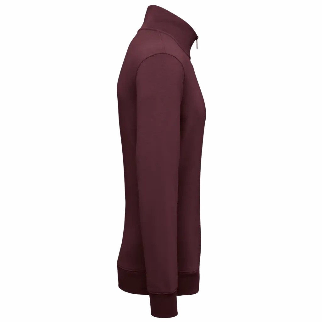 PS_NS428-S_DARKCHERRY - Hidalgo-werbeartikel Ecologische herensweater met opstaande ritskraag, dark cherry — productfoto 6